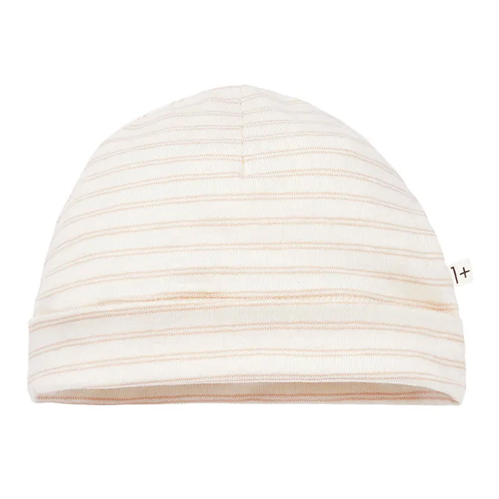 1+ In The Family Baby Eva Hat Blush Pink Stripes