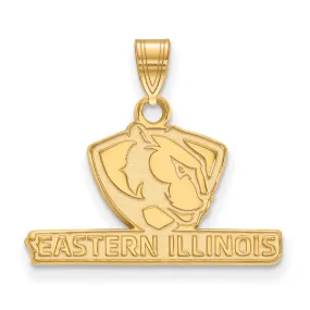 10k Yellow Gold Eastern Illinois U Small Pendant