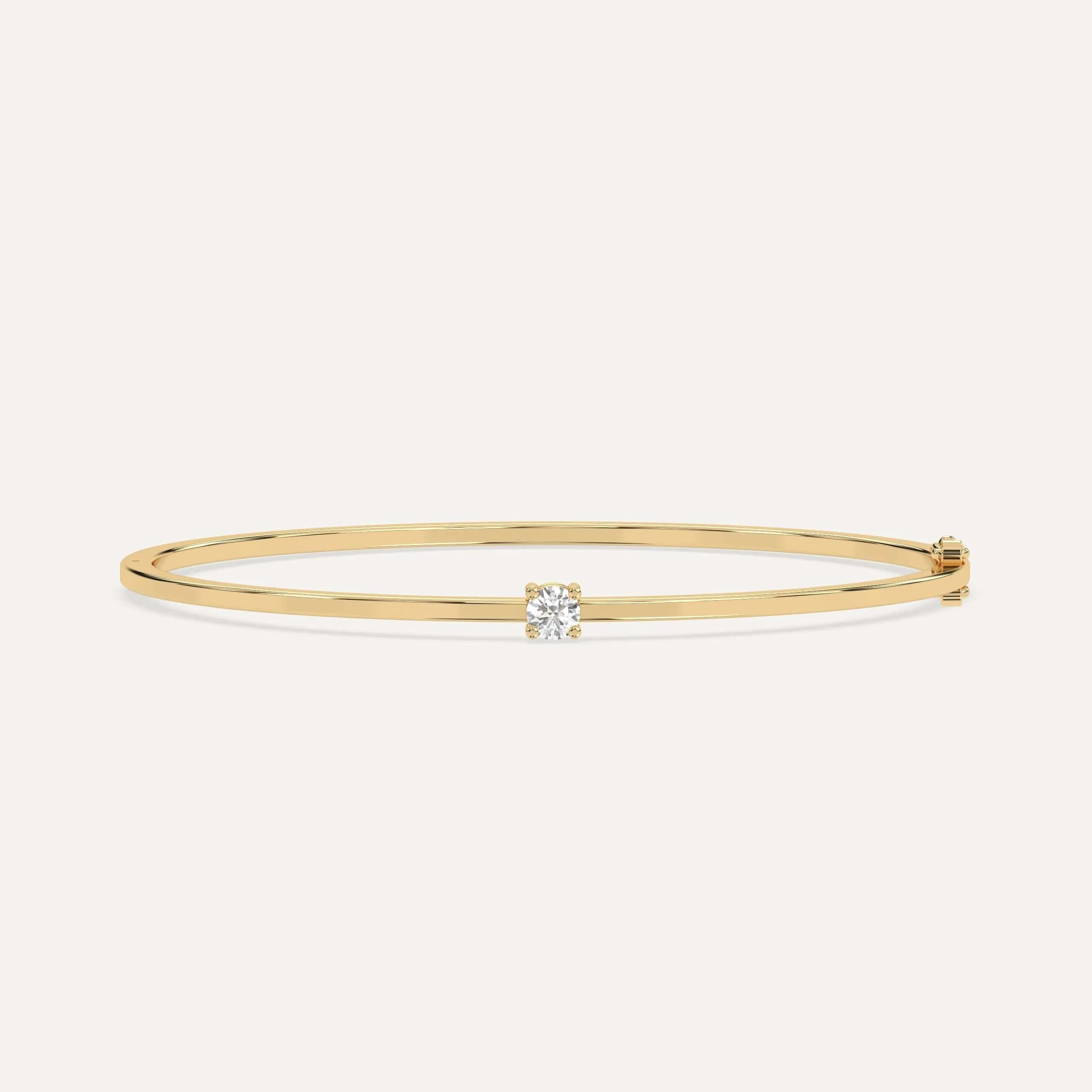 1/4 carat Round Diamond Solitaire, Bangle Bracelet