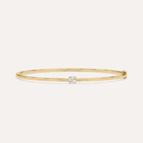 1/4 carat Round Diamond Solitaire, Bangle Bracelet