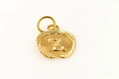 22k 22ct Solid Gold Charm Letter Z Pendant Apple Design p1220 ns