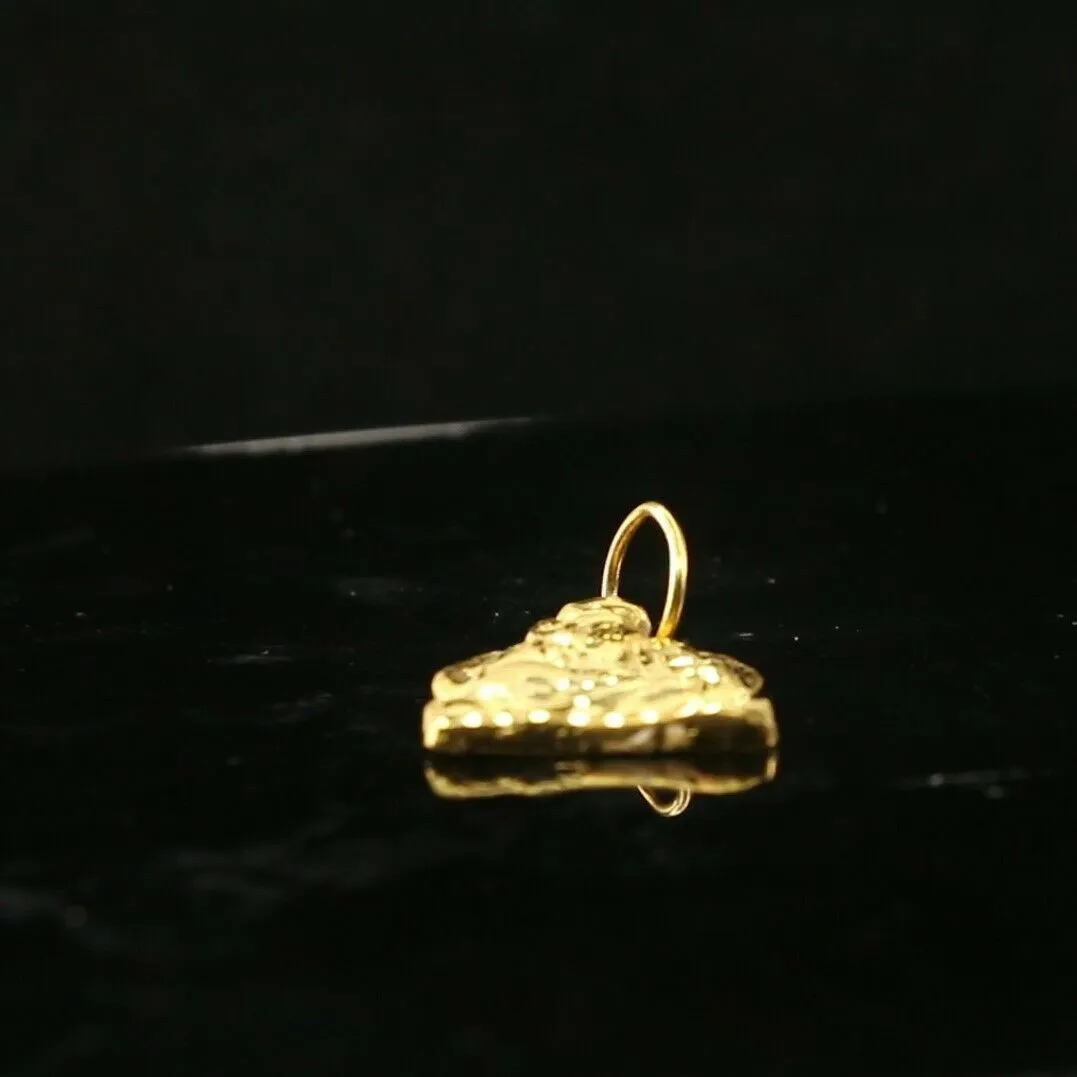 22k 22ct Solid Gold ELEGANT Simple Diamond Cut Religious Sai Baba Pendant P1519