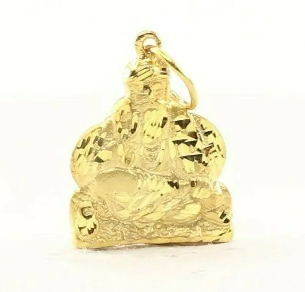 22k 22ct Solid Gold ELEGANT Simple Diamond Cut Religious Sai Baba Pendant P1519