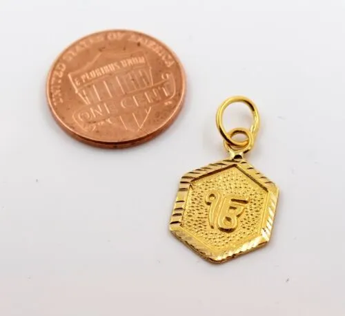 22k 22ct Solid GOLD SIKHI RELIGIOUS ONKAR PENDANT Design p1040 ns