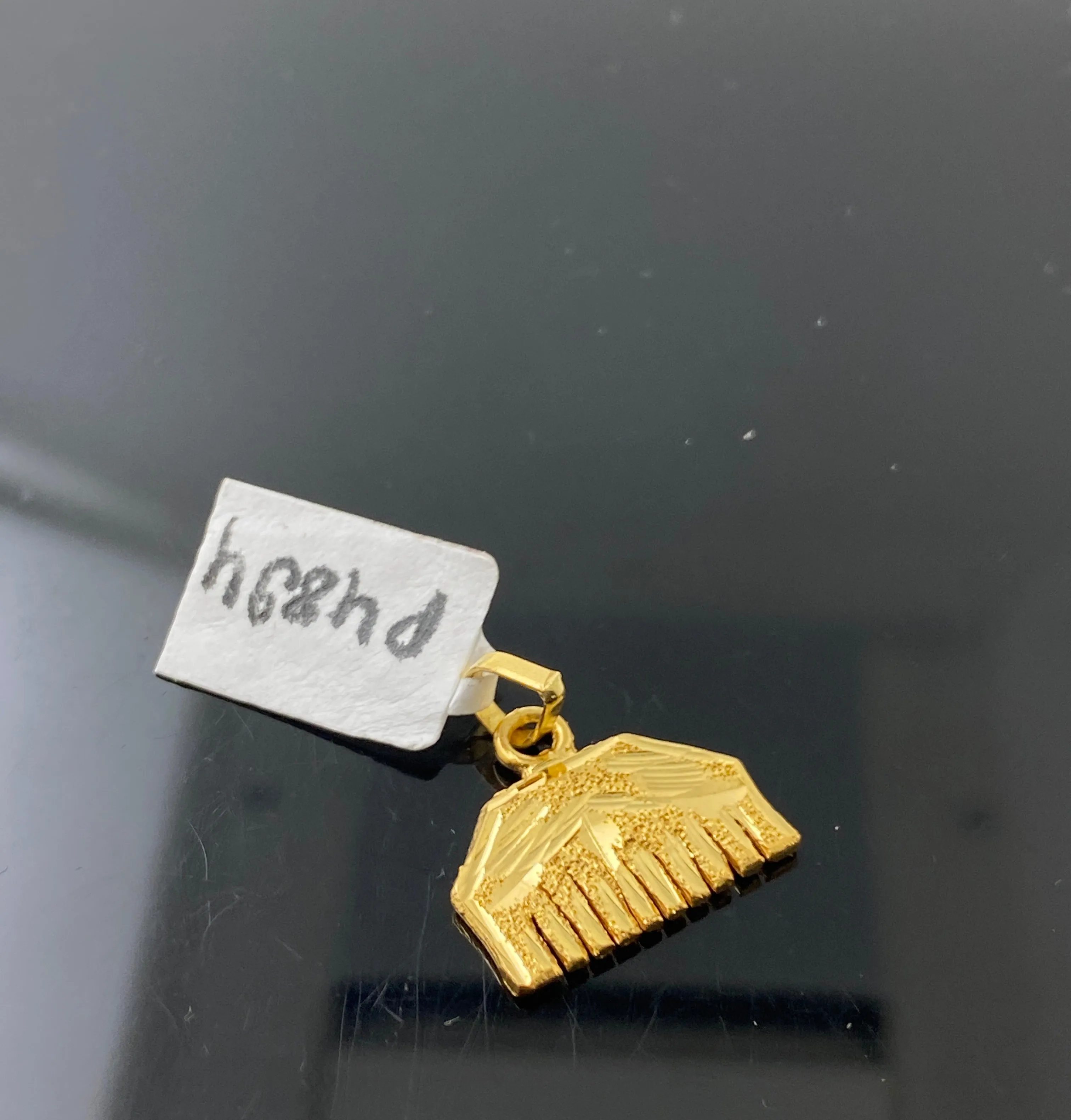 22K Solid Gold Sikhism Pendant P4894