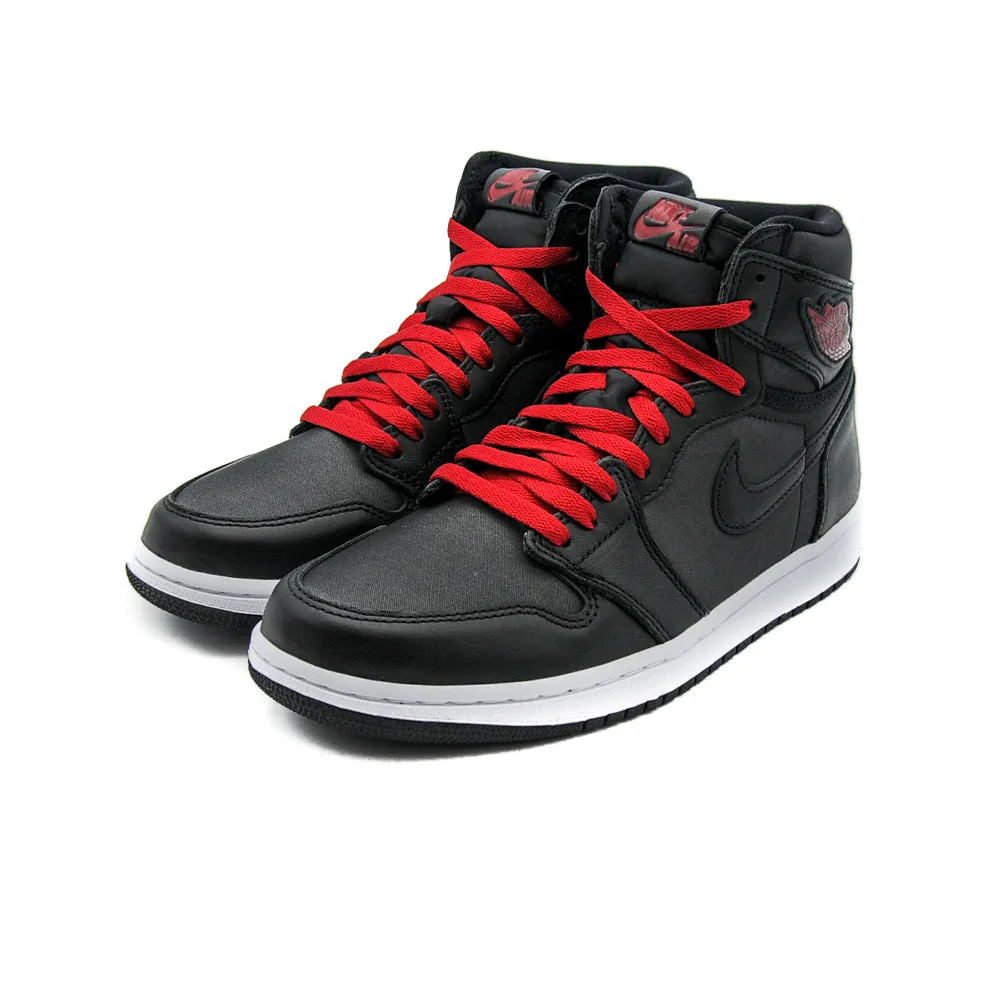 AIR JORDAN 1  RETRO BLACK SATIN GYM RED 2020