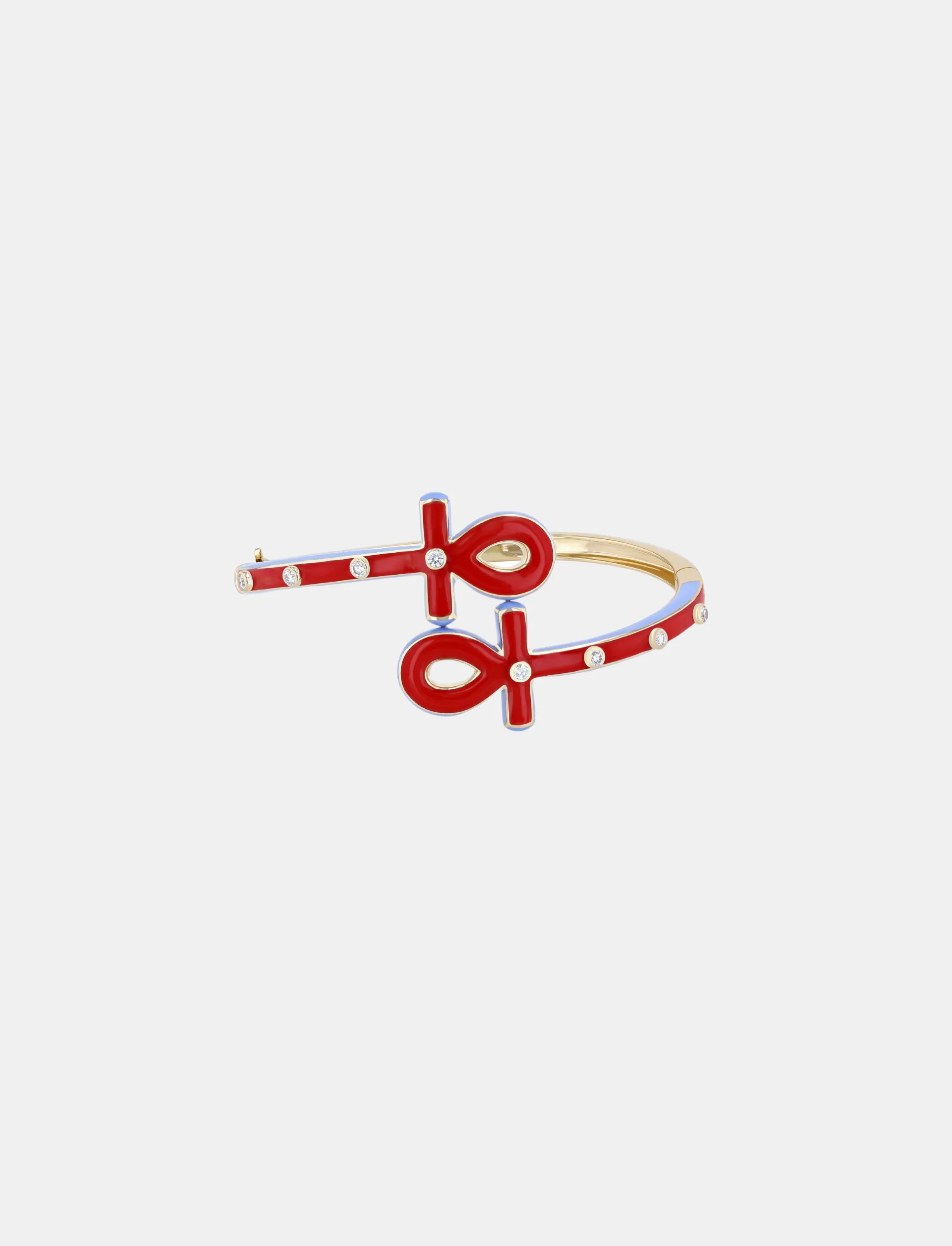 Ankh Bangle Red