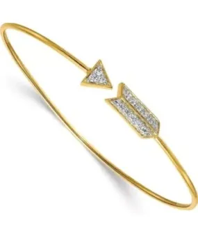 Belk & Co 1/3 ct. t.w. Diamond Arrow Flexible Bangle in 14K Yellow Gold