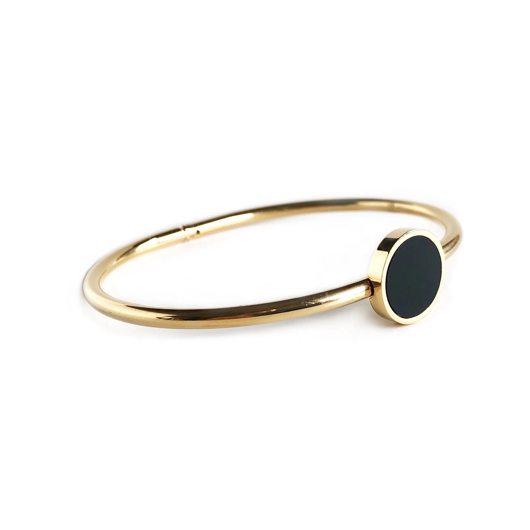 Black Circle Bangle