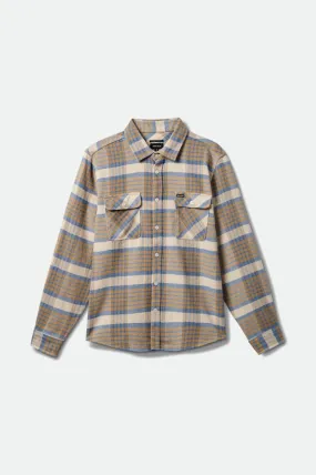 Brixton - Bowery L/S Flannel (White/Sand/Blue) *SALE