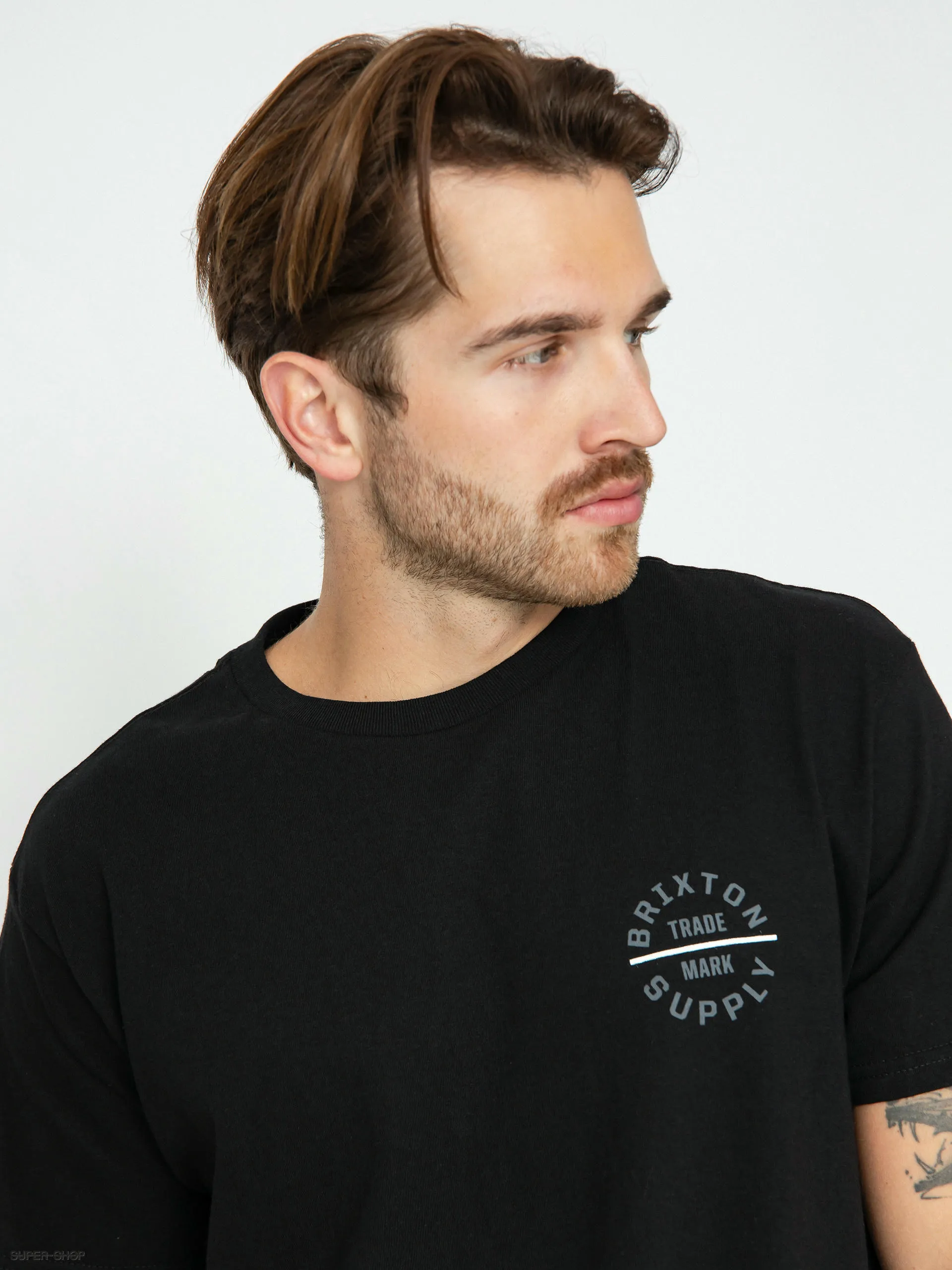 Brixton Oath V Stt T-shirt (black/whitecap/persimmon orang)