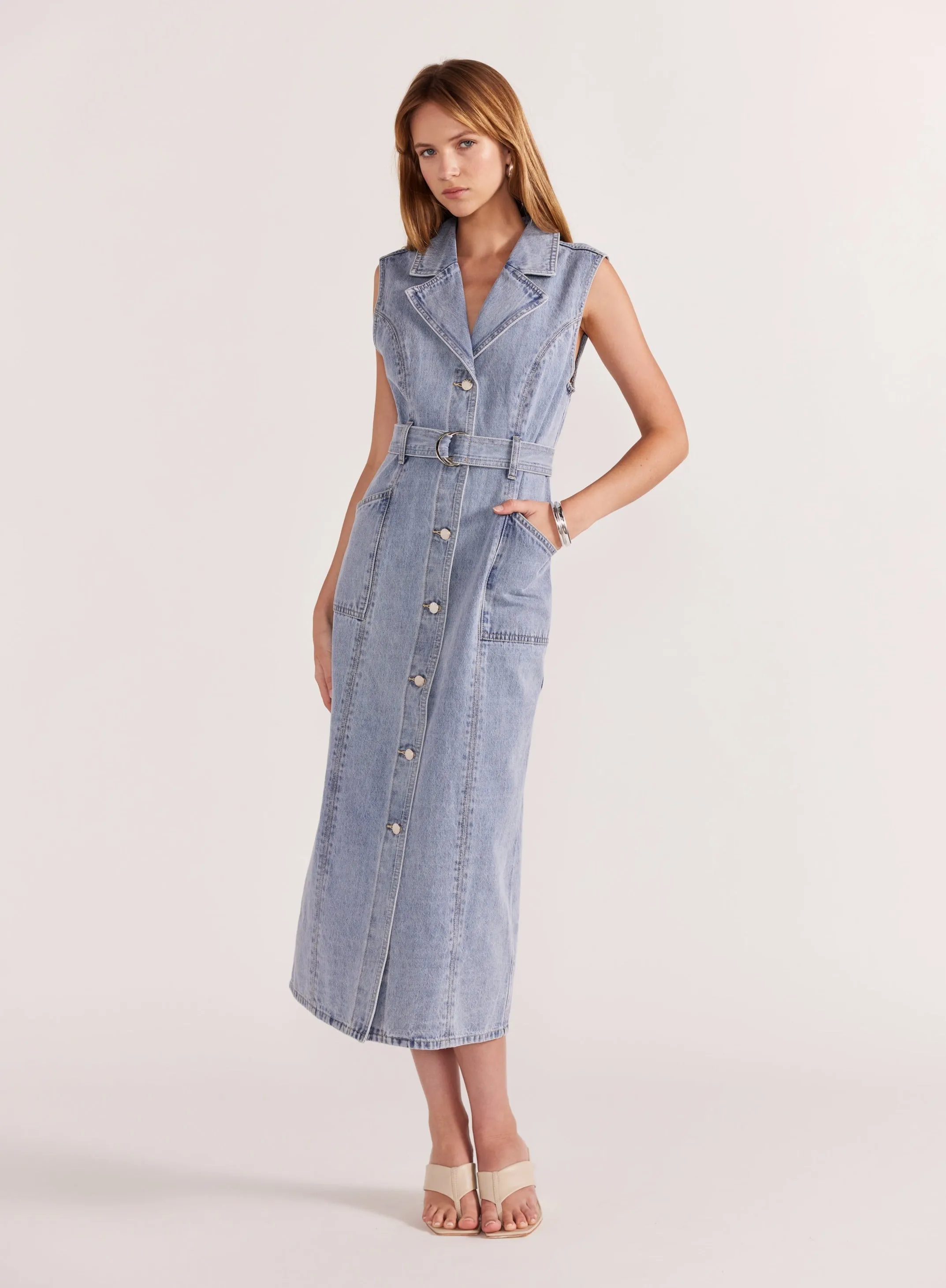 Calla Denim Midi Dress