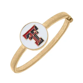 CANVAS Style  Texas Tech Red Raiders Women's Enamel Statement Hinge Bangle