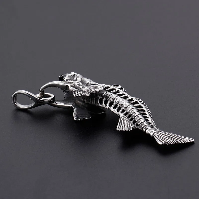 Charming Stainless Steel Skeleton Pendant Necklace