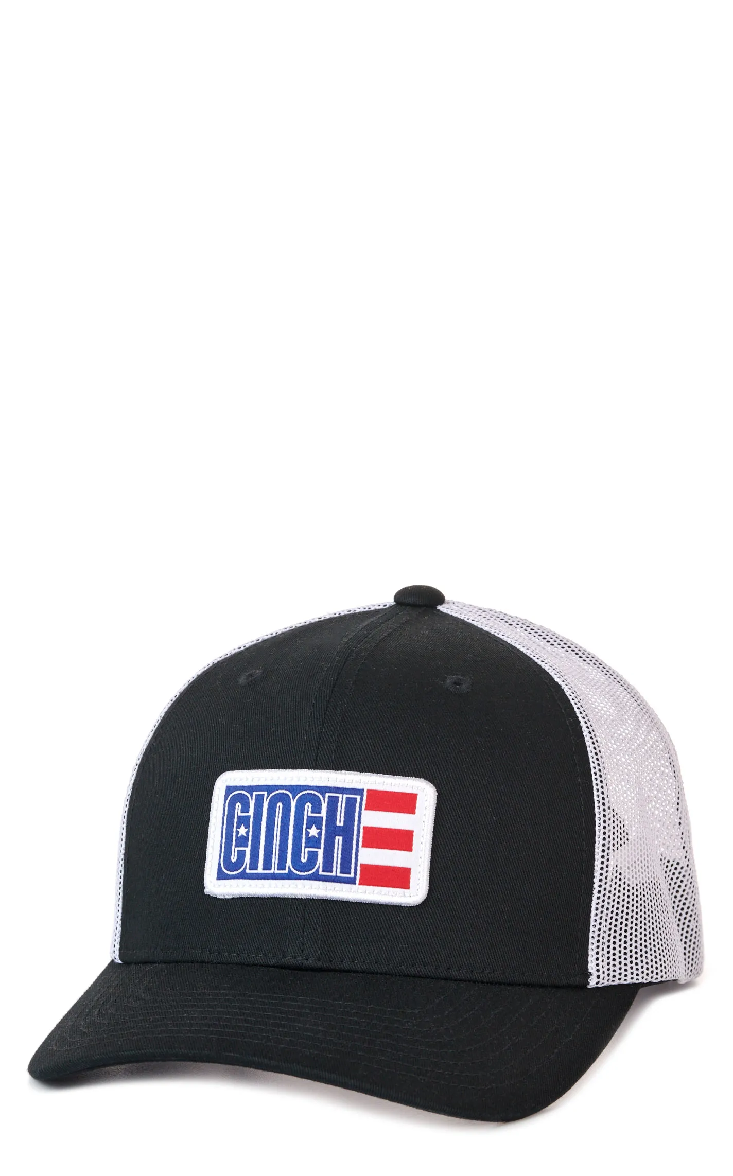 Cinch Men's Black & Flag Logo Patch Cap