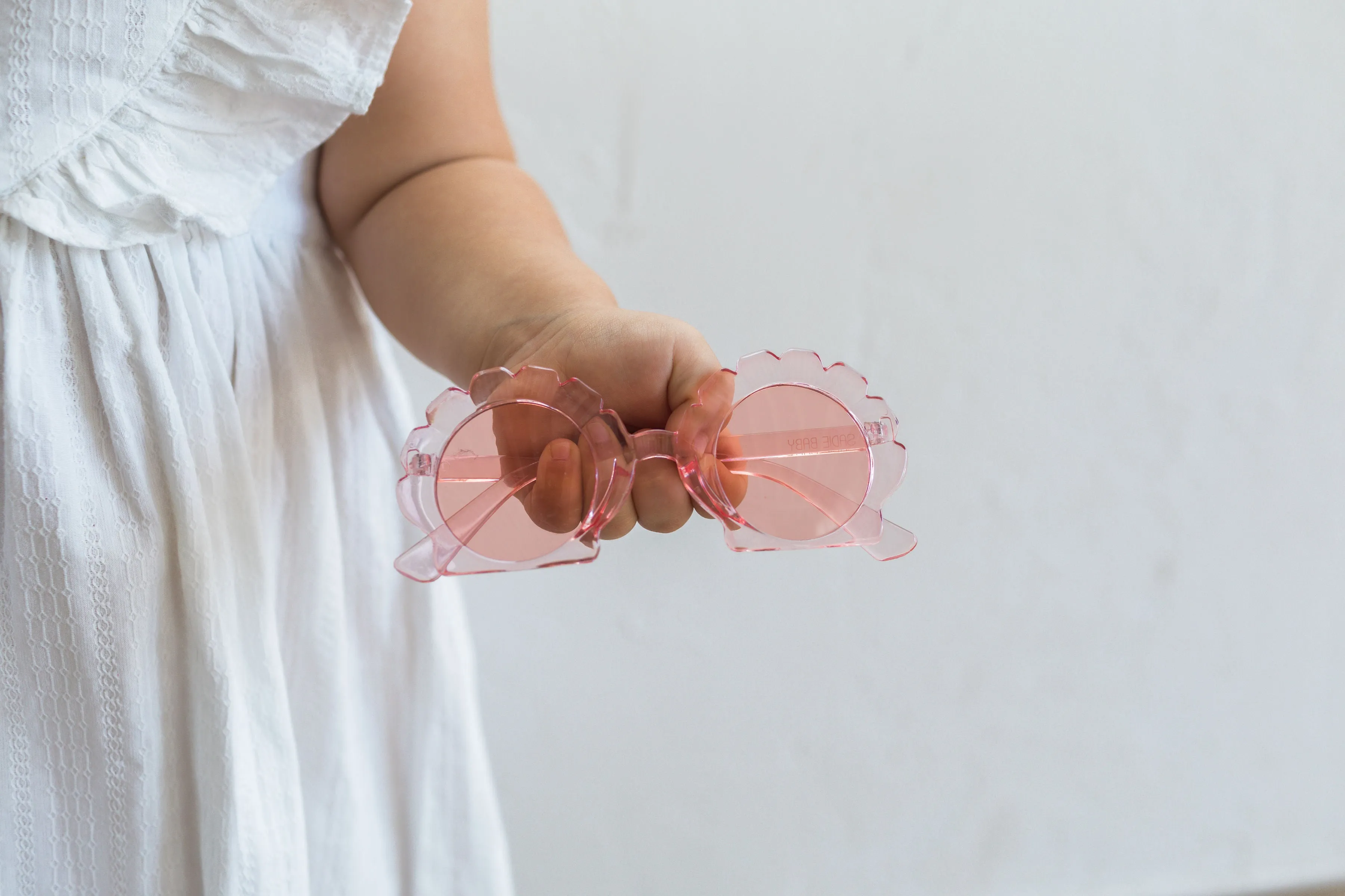 Clear Pink Shell Sunglasses