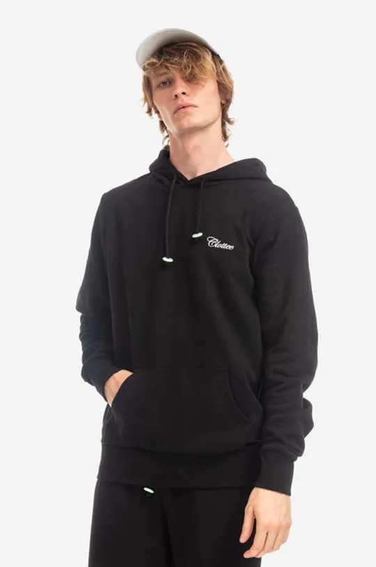 CLOTTEE cotton sweatshirt Jade Donut Hoodie men's black color