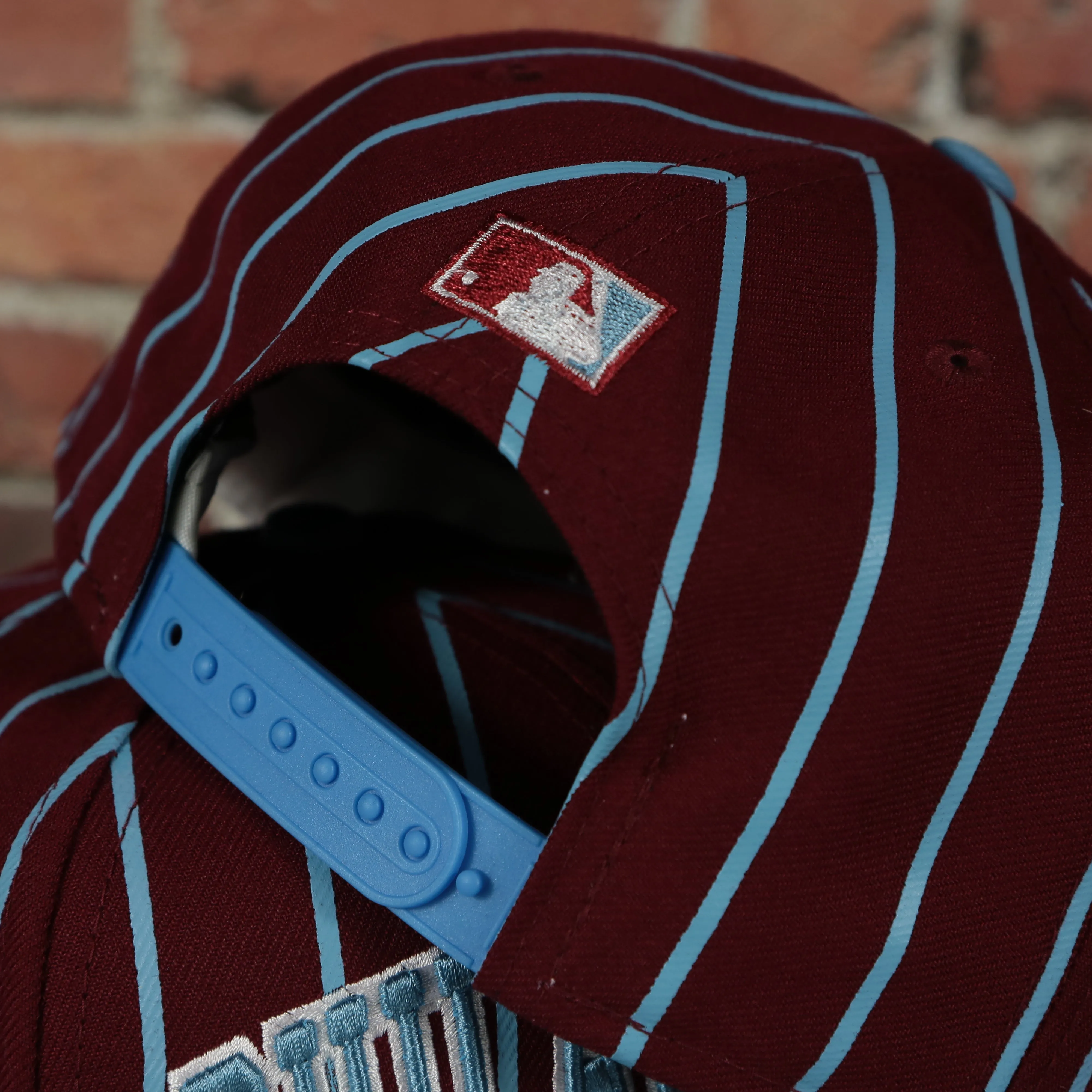 Cooperstown Philadelphia Phillies City Arch Striped 9Fifty Snapback Cap | Maroon 9Fifty Cap