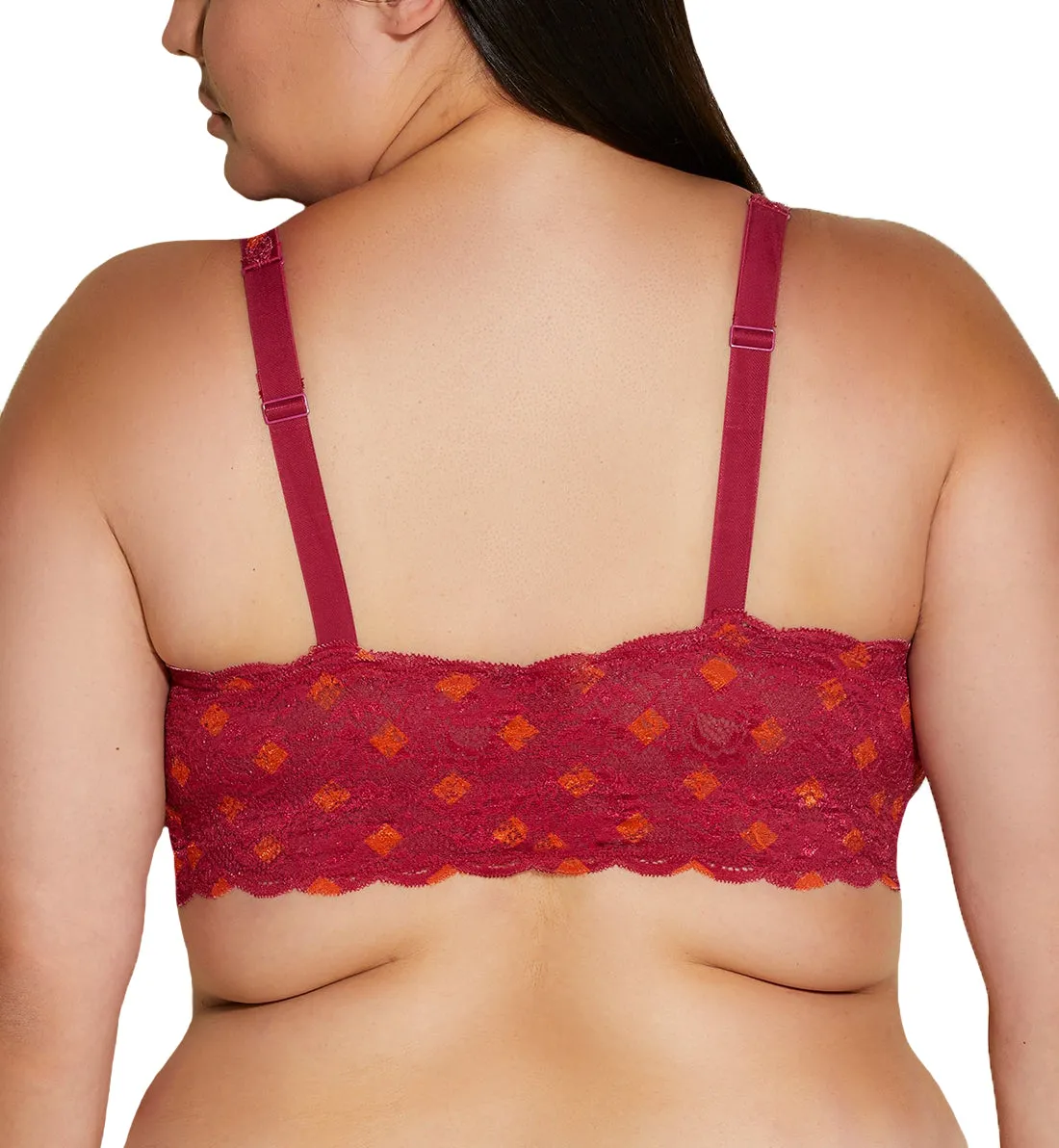 Cosabella Never Say Never Printed SUPER CURVY Sweetie Bralette (NEVEP1322) - Diamond Deep Ruby