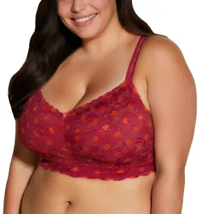 Cosabella Never Say Never Printed SUPER CURVY Sweetie Bralette (NEVEP1322) - Diamond Deep Ruby