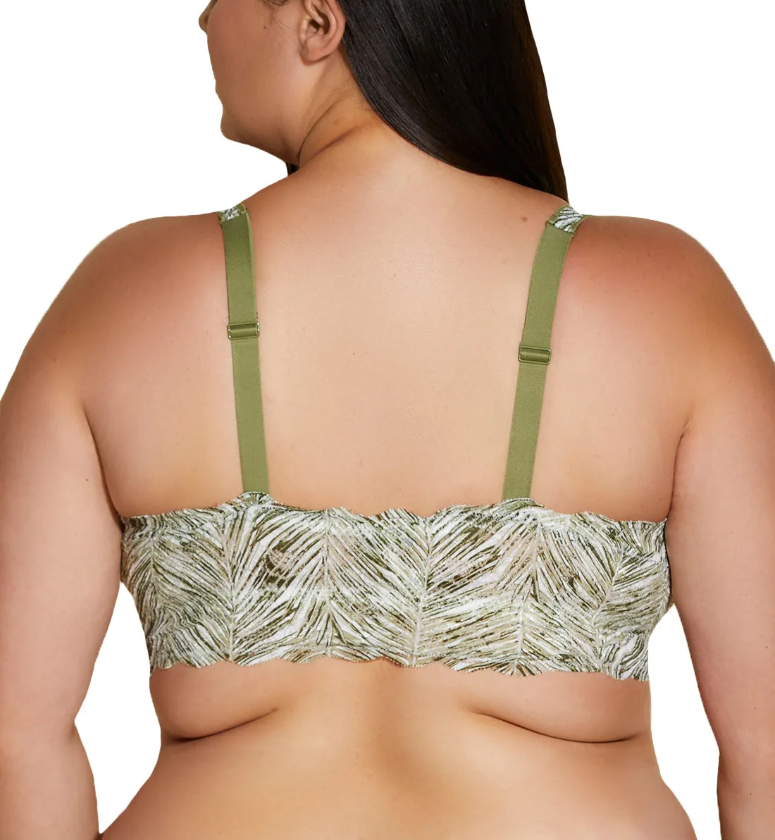 Cosabella Never Say Never Printed SUPER CURVY Sweetie Bralette (NEVEP1322) - Palm Aloe