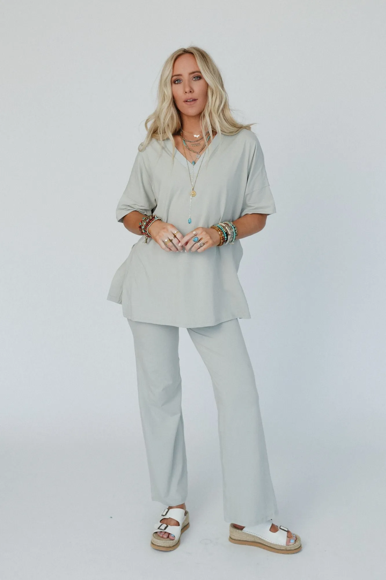 Dawn To Dusk Top And Pants Set - Seagrass