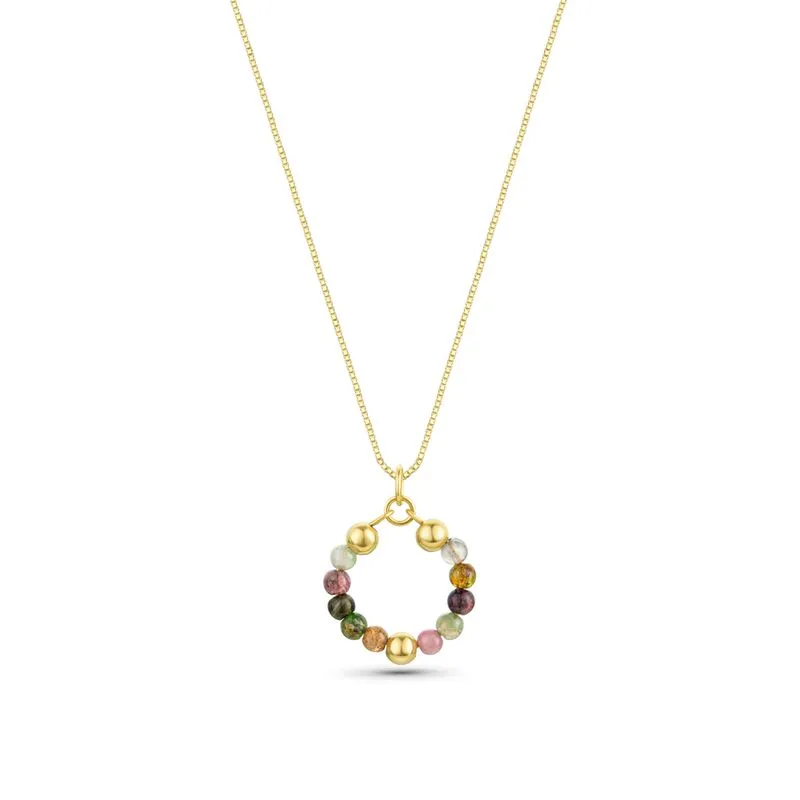 Deniz Gold Tourmaline Pendant