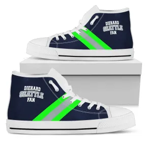 Diehard Seattle Fan Sports  High Top Shoes Navy