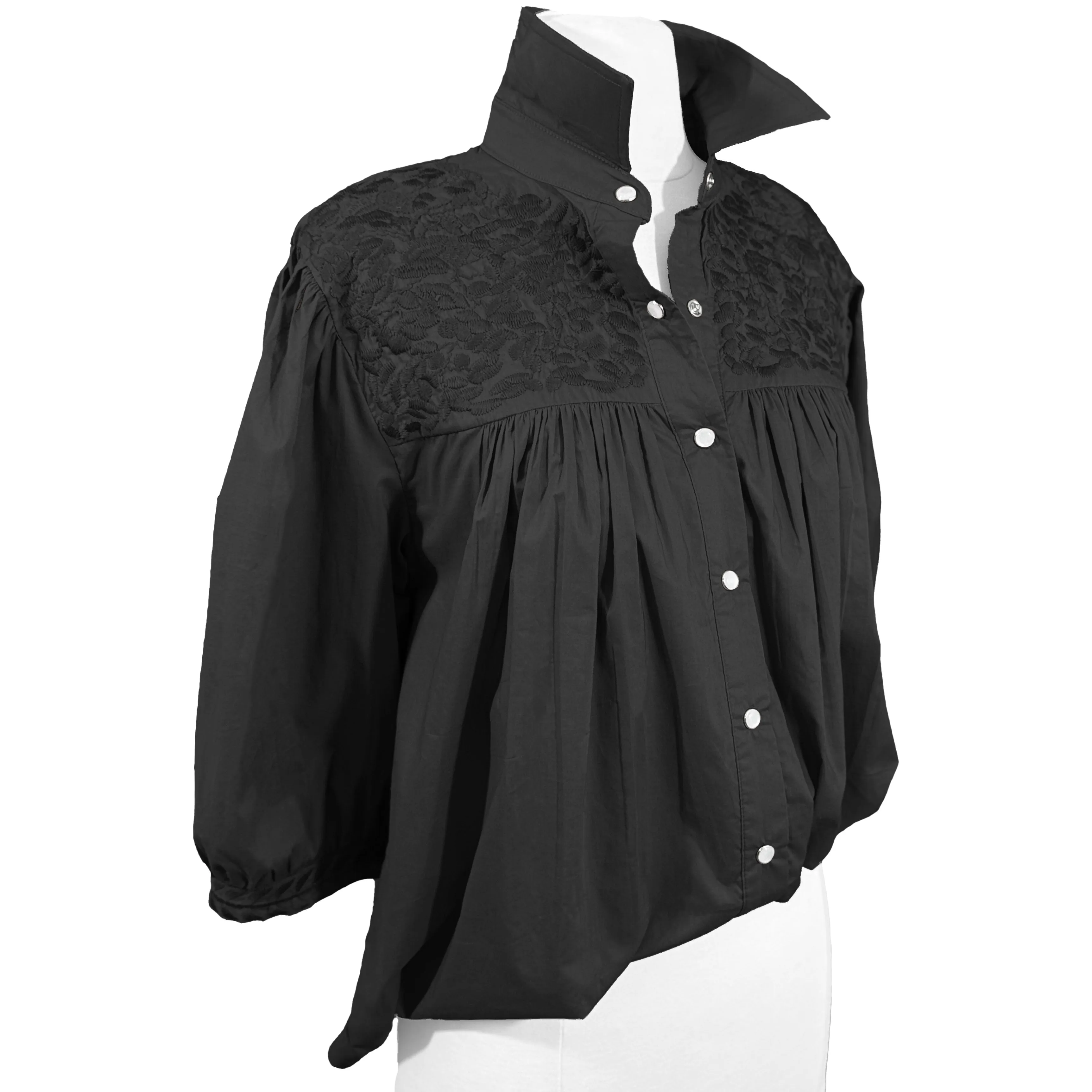 Double Black Cowgirl Blouse