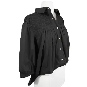 Double Black Cowgirl Blouse