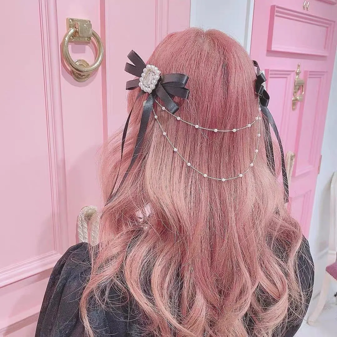 double ribbon hair pin