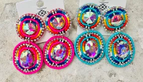 Double Time Beaded Earrings