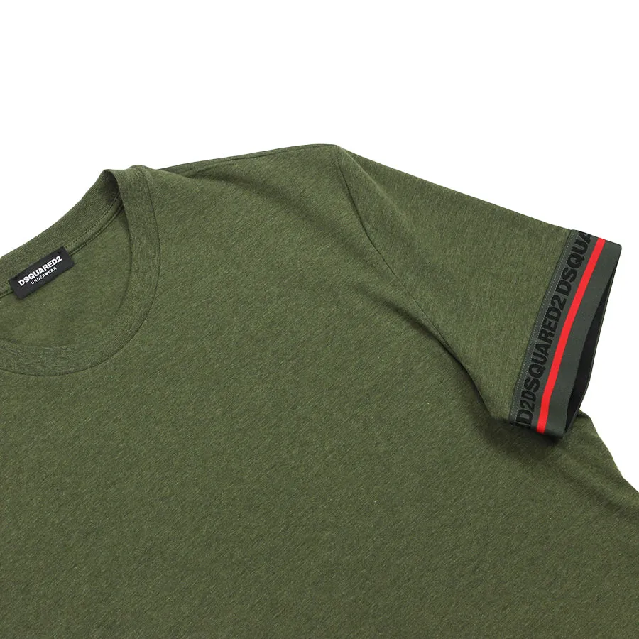 DSQUARED2 - Tape Sleeve Logo T-Shirt in Green