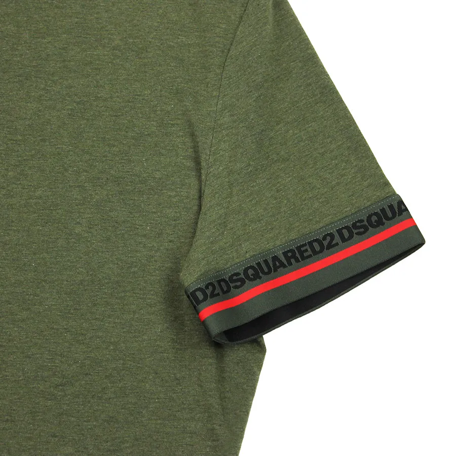 DSQUARED2 - Tape Sleeve Logo T-Shirt in Green