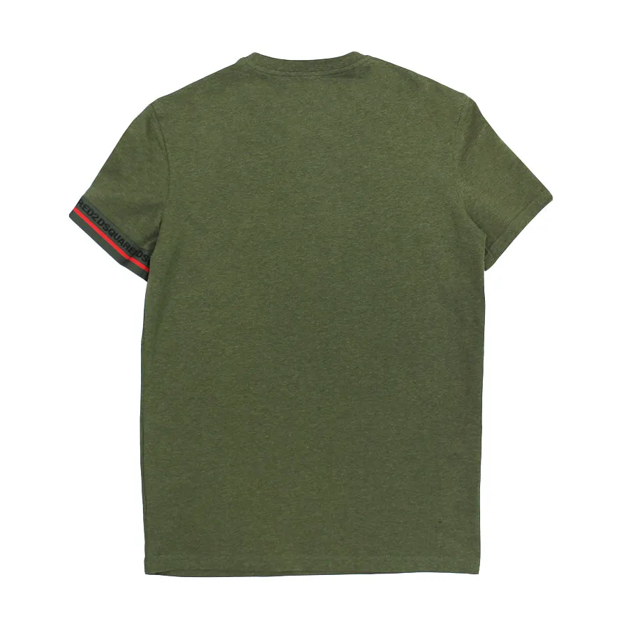 DSQUARED2 - Tape Sleeve Logo T-Shirt in Green