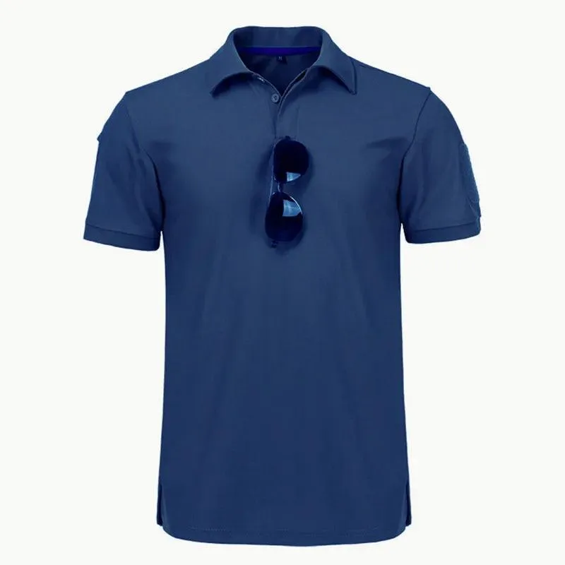 Embroidered Badge Men Polo Shirt