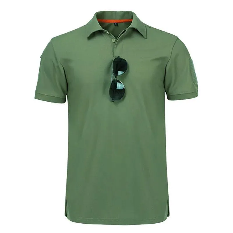 Embroidered Badge Men Polo Shirt