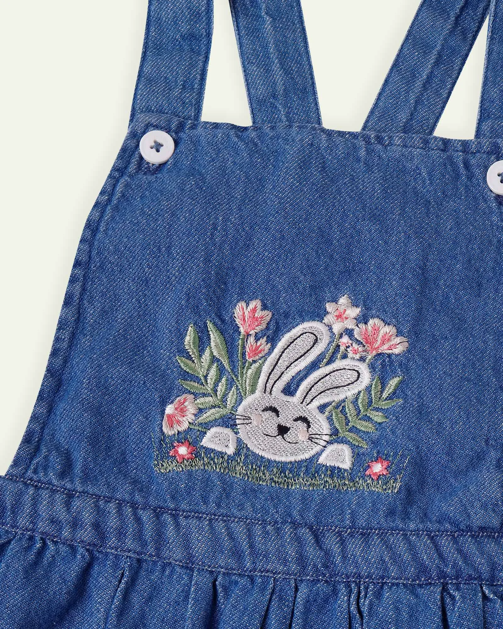 Embroidered Pinafore Dress