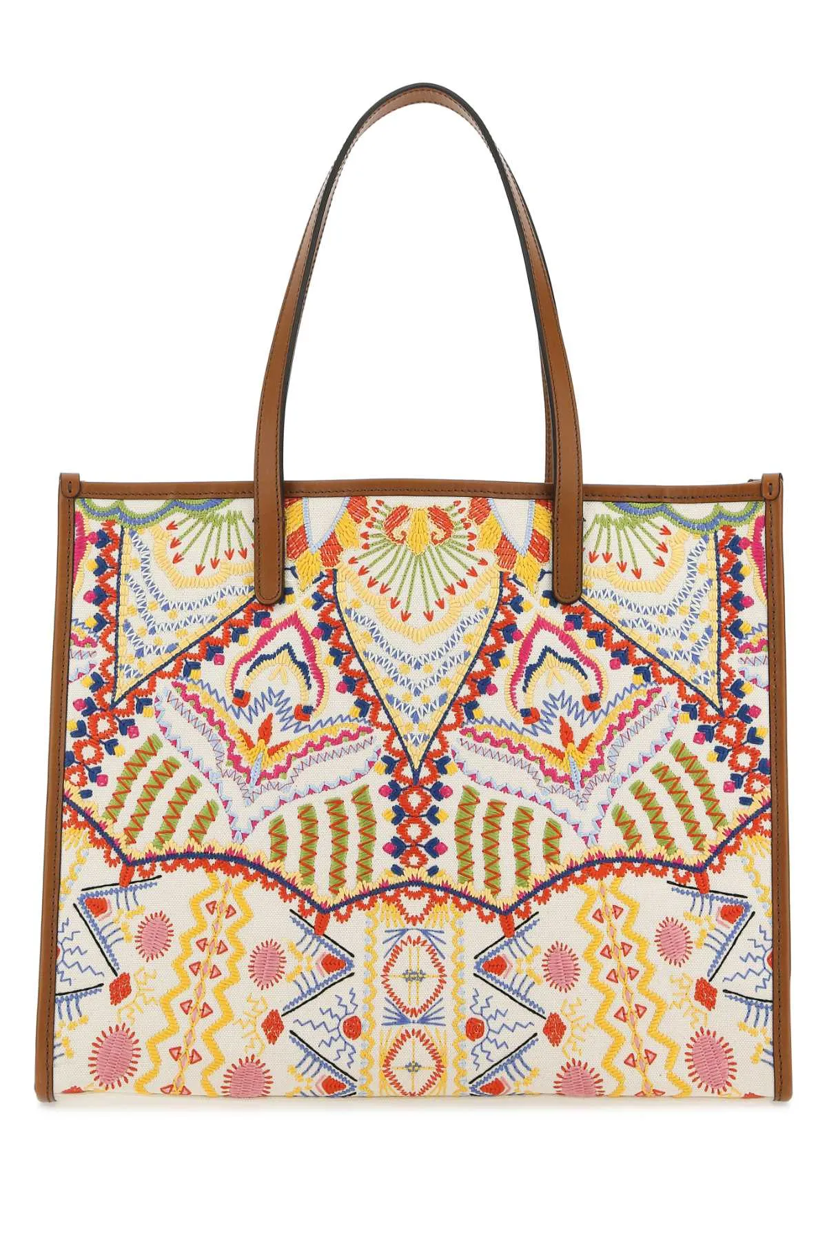 Etro Embroidered-Designed Top Handle Bag