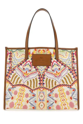 Etro Embroidered-Designed Top Handle Bag