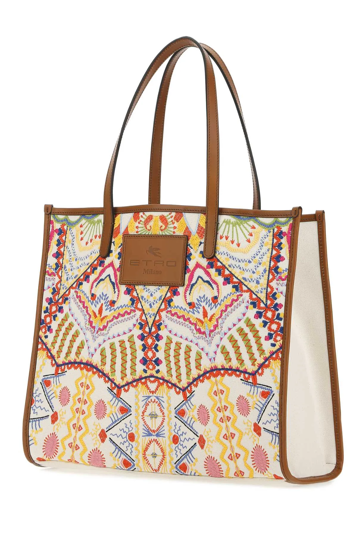 Etro Embroidered-Designed Top Handle Bag