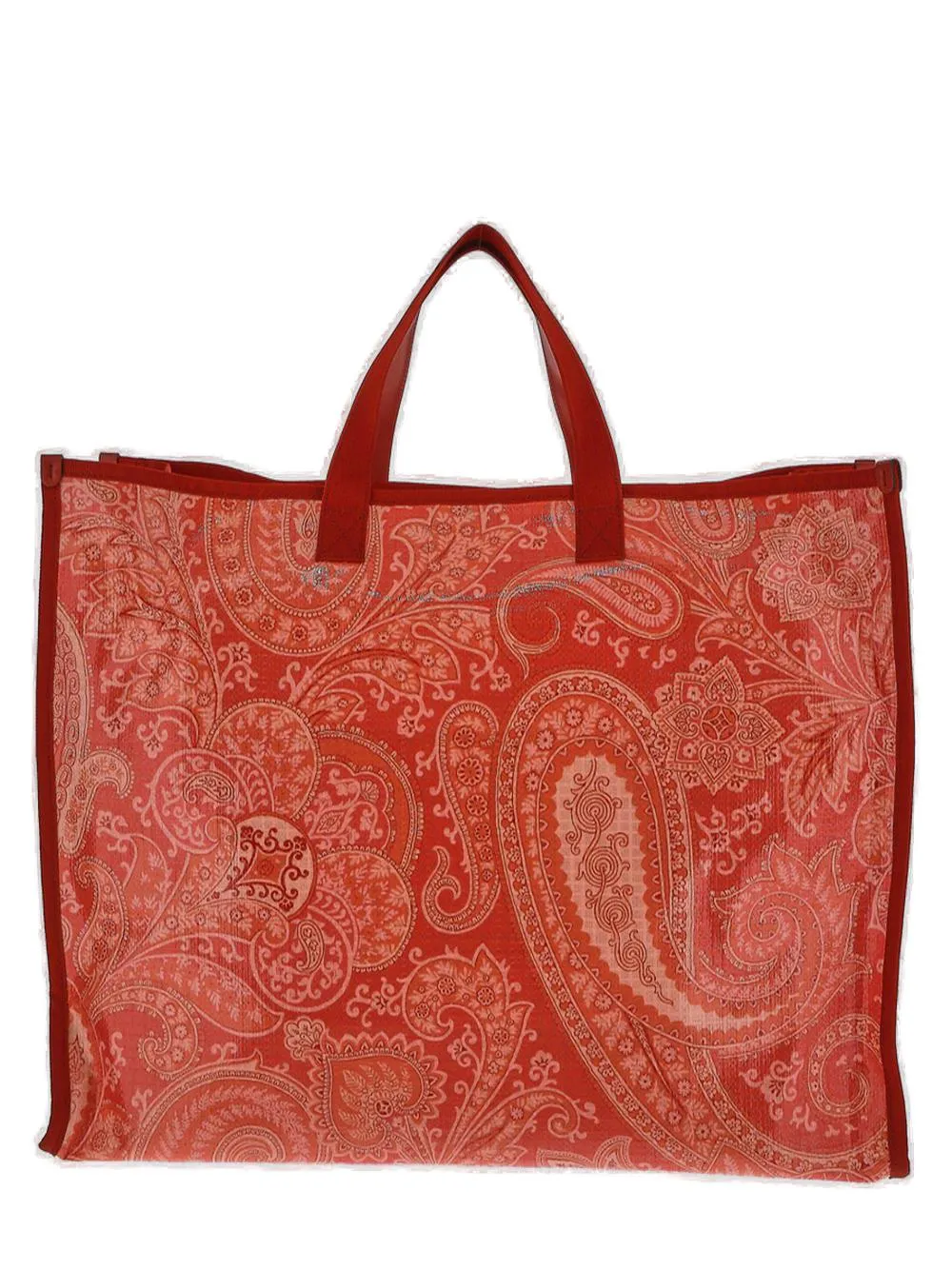 Etro Paisley Print Logo Patch Tote Bag