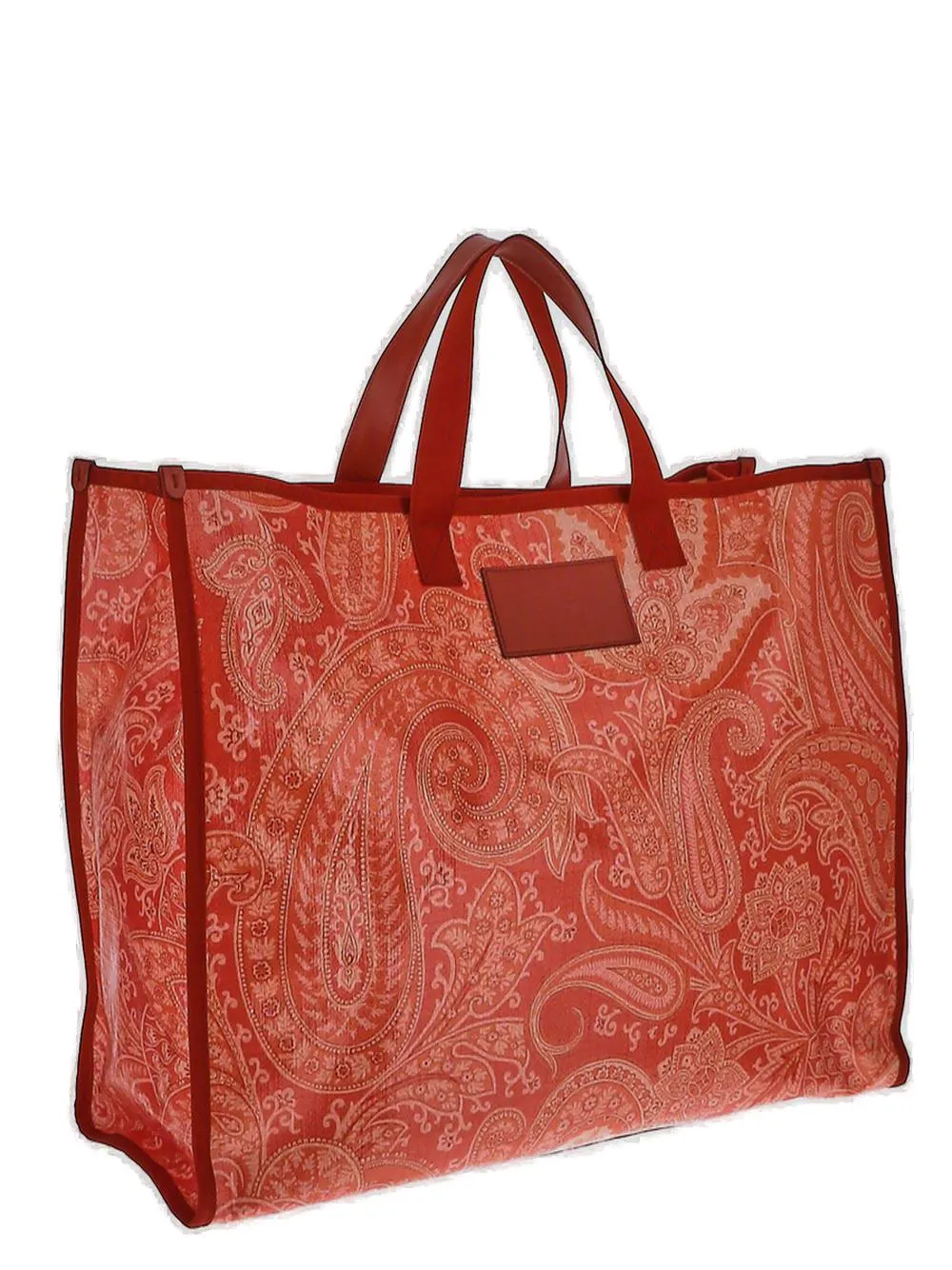 Etro Paisley Print Logo Patch Tote Bag