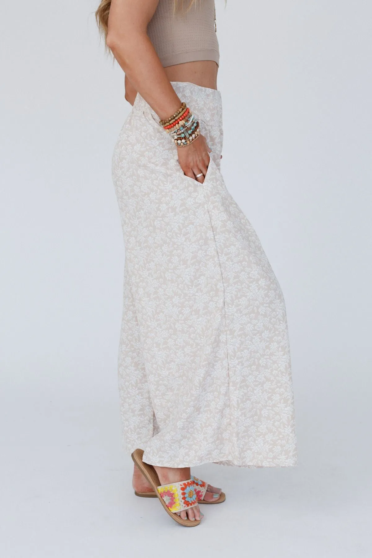 Flowin' Easy Wide Leg Pants - Taupe