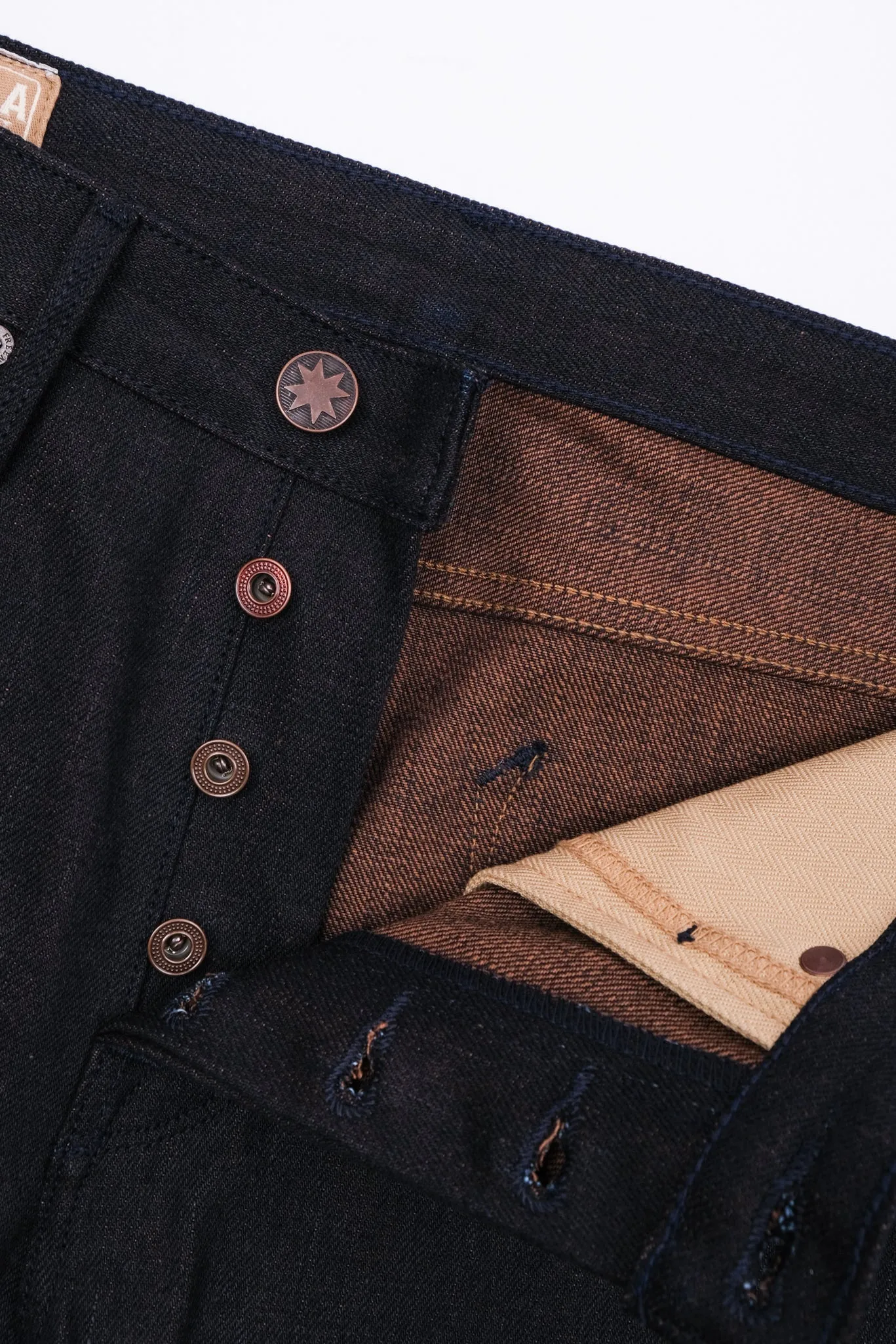 Freenote Cloth Portola - 16oz Blue Brown Denim