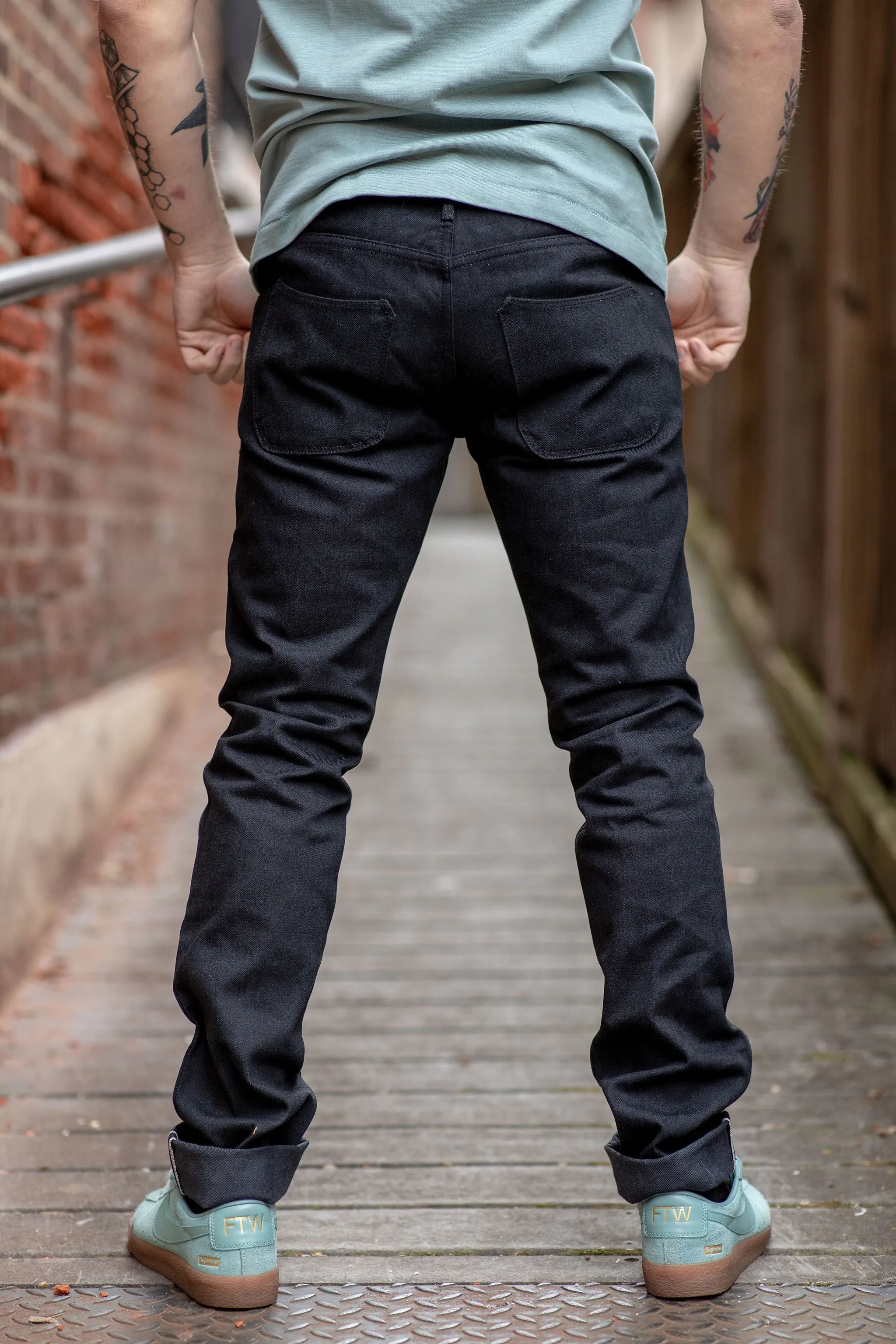 Freenote Cloth Rios - 14.25 oz Black Grey