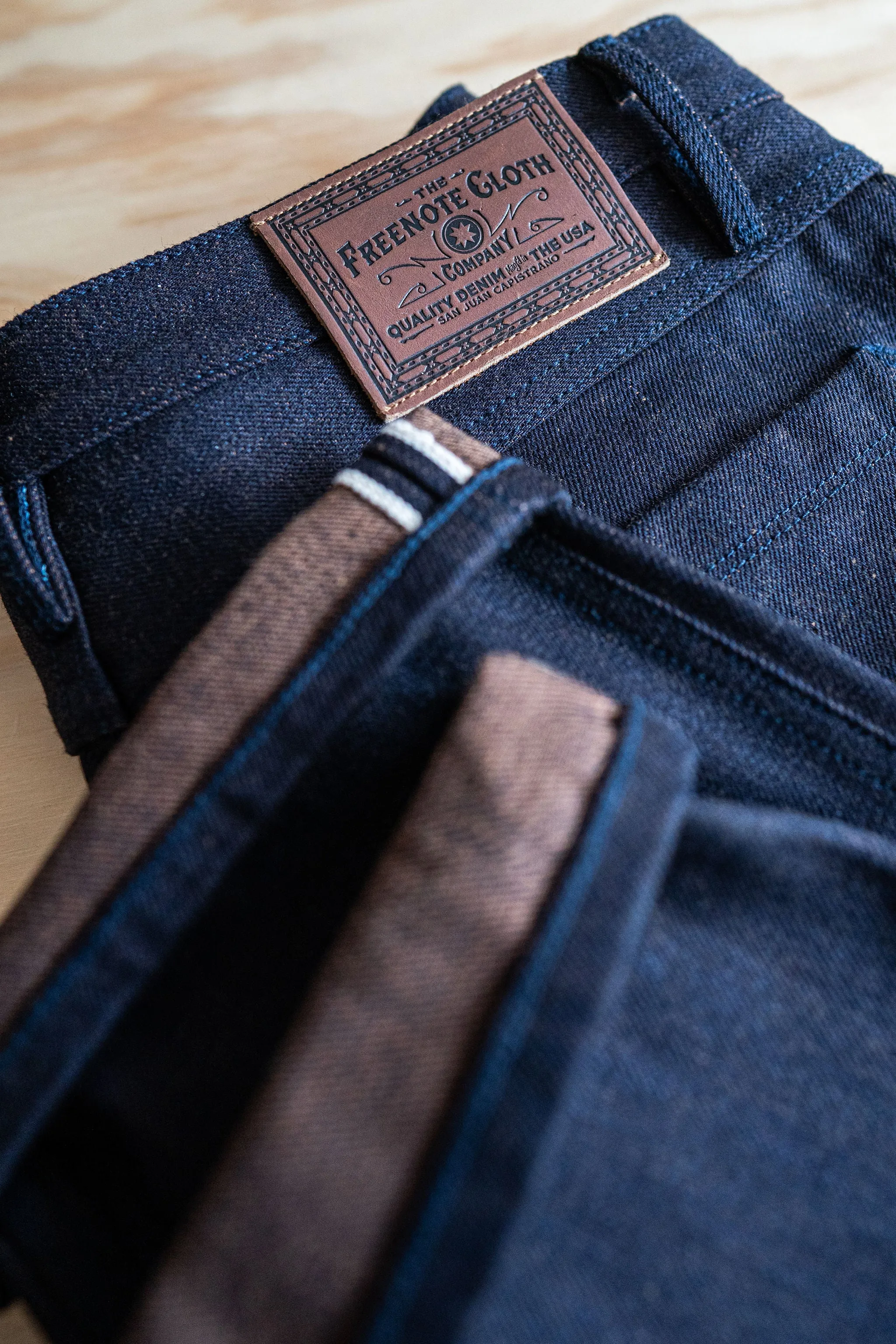 Freenote Cloth Rios - 16oz Blue Brown Denim