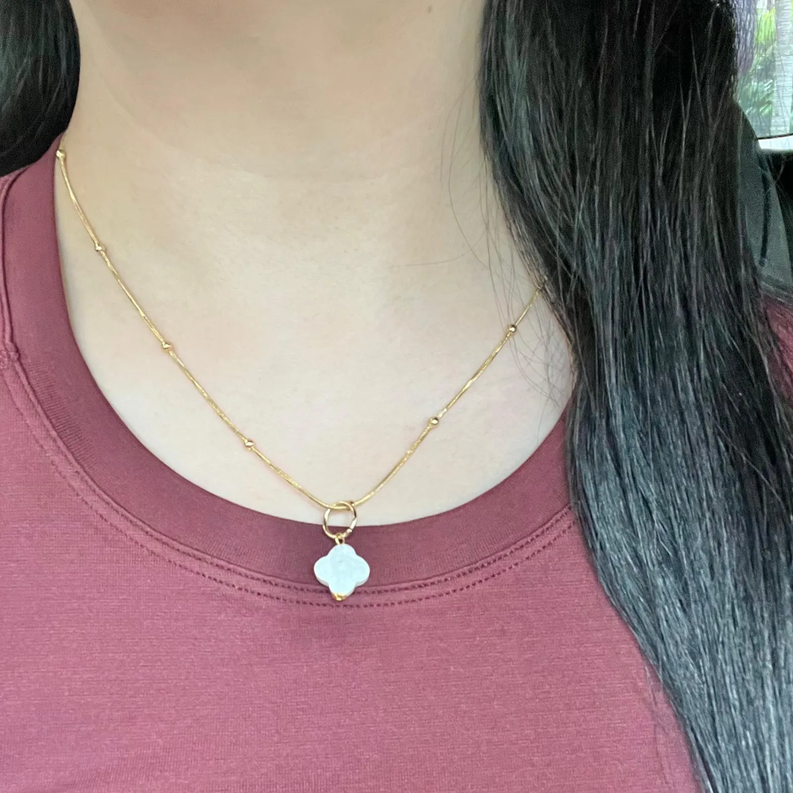 Howlite Clover Pendant