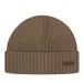 HUGO BOSS Fati Ribbed Beanie Hat Dark Green