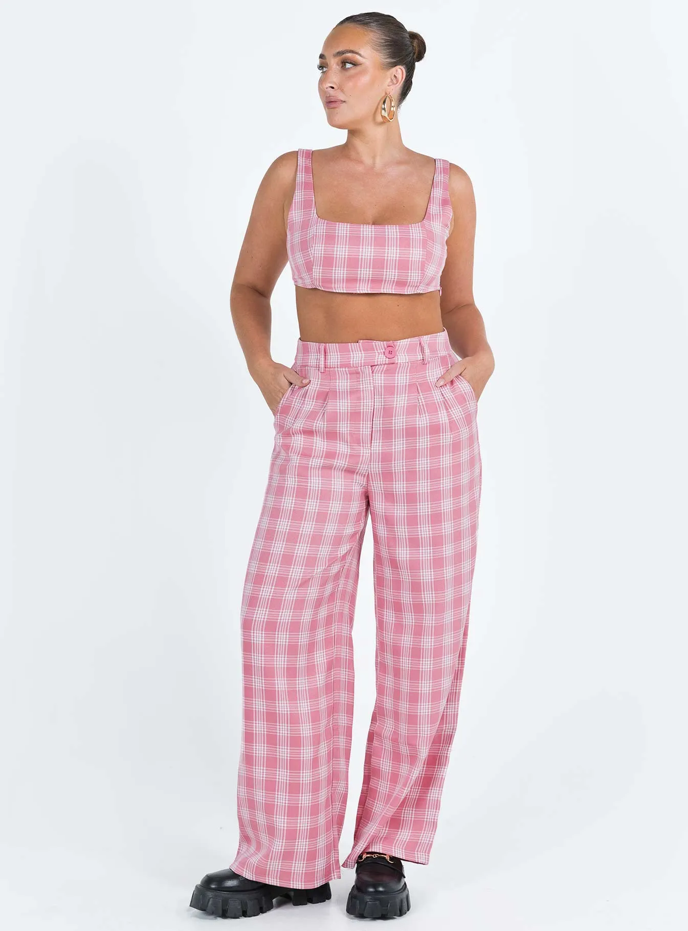 Huxley Set Pink Check